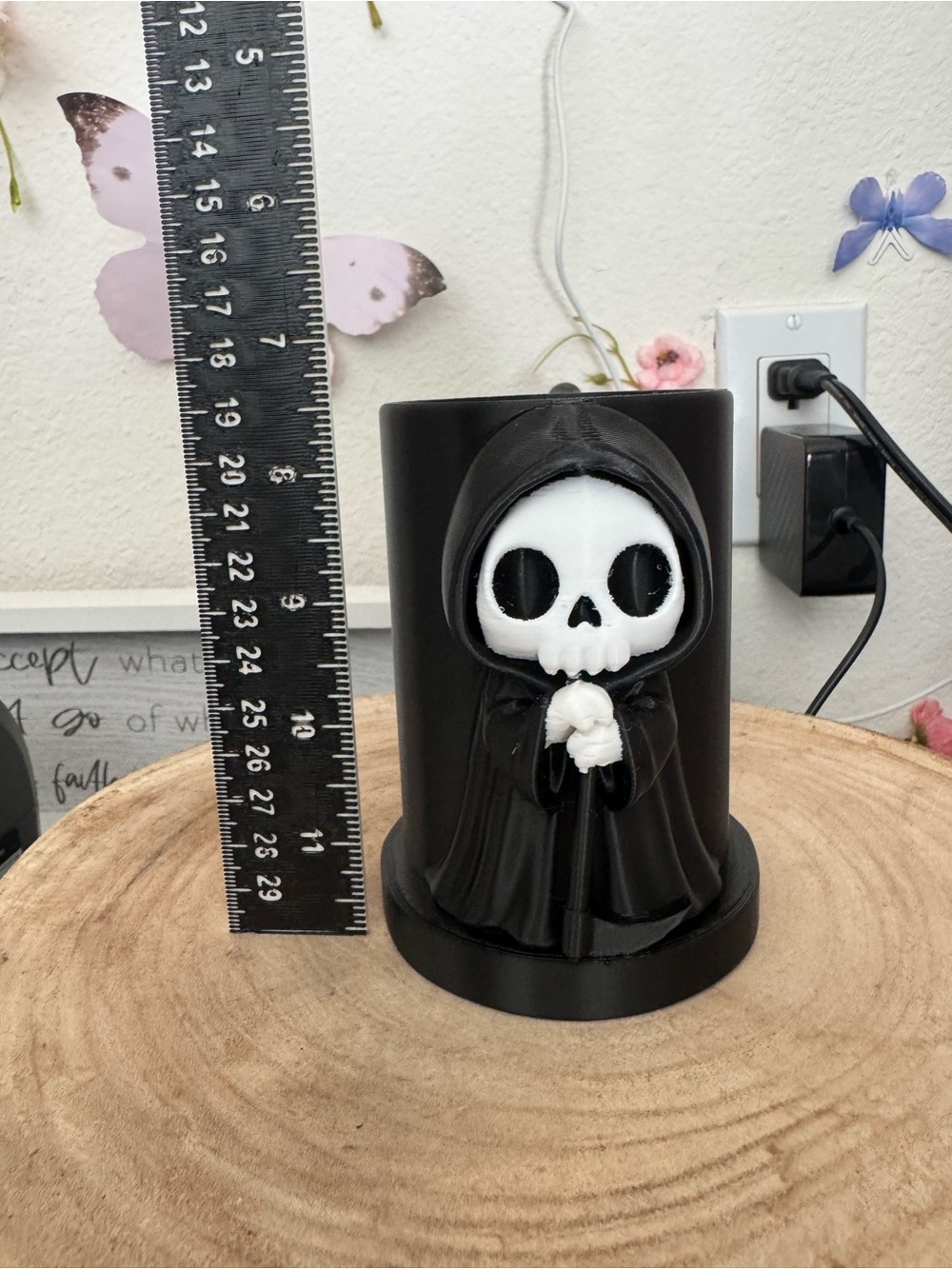 Black Grim Reaper Pen Holder
